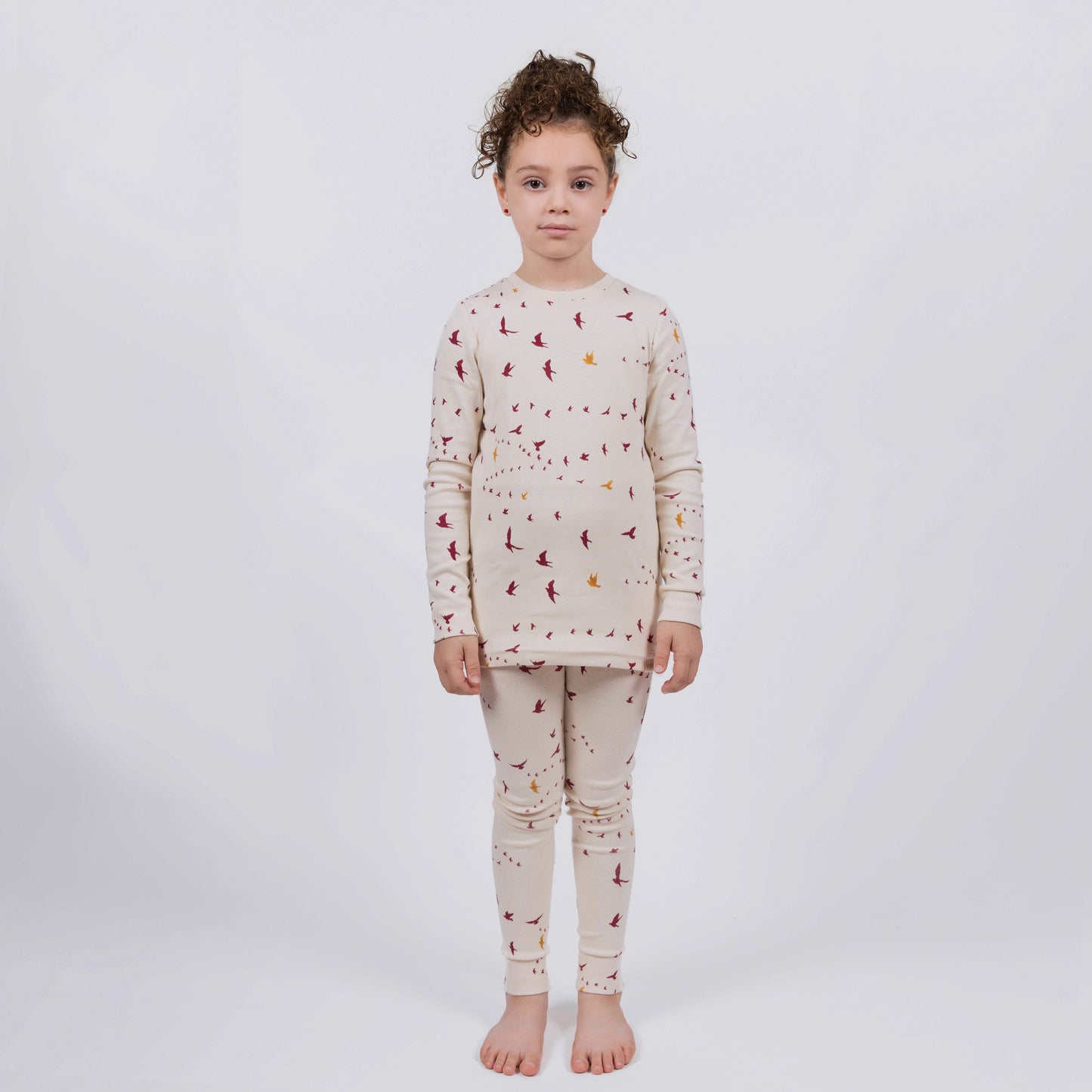 Girls Maroon Birds Two-Piece