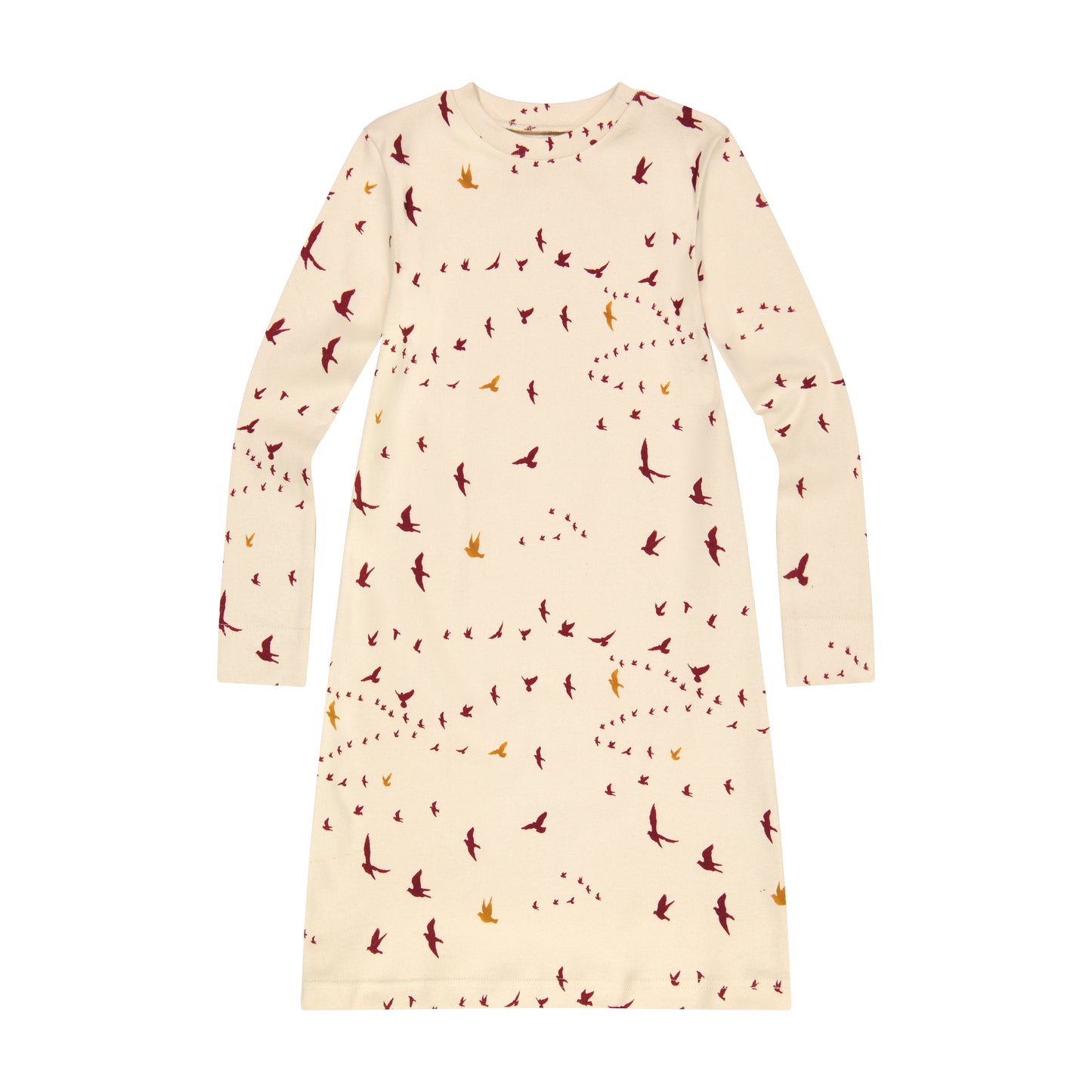 Girls Maroon Birds Gown